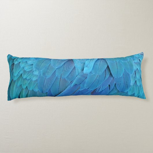 Ik ben blauw - Macaw veren Lichaamskussen (Achterkant)