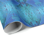 Ik ben blauw - papegaaienveren, dierenprint cadeaupapier (Rol Hoek)