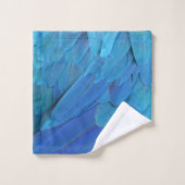 Ik ben blauw - papegaaiveren dicht bij elkaar bad handdoek (Wasdoekje)