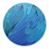 Ik ben blauw - papegaaiveren dicht bij elkaar keramische knop (Voorkant)