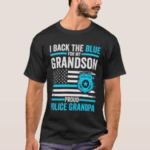 Ik ben blauw voor mijn kleinzoon Proud Police Gran T-shirt