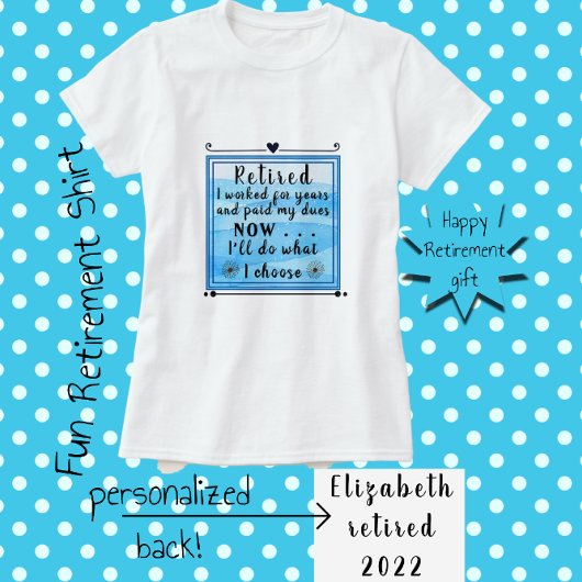 Ik ben  blauwe Waterverf in ruste T-shirt