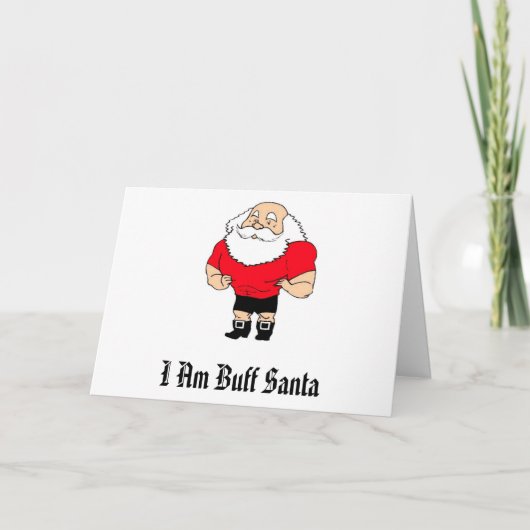 Ik ben Bleekgele Kerstman Feestdagen Kaart (Voorkant)
