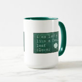 Ik ben blij als een vier lef-klaver mok (Voorkant rechts)