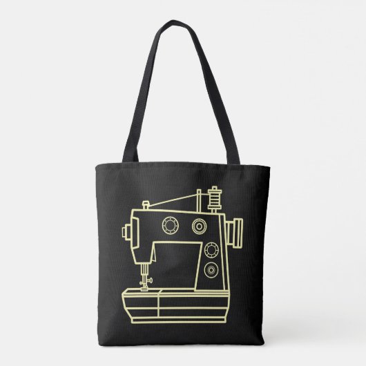 Ik ben blij als ik naai tote bag (Achterkant)