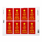 Ik ben blij dat ik geen kalm kan houden. etiket (Full Sheet)