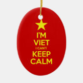 Ik ben blij dat ik geen kalm kan houden. keramisch ornament (Voorkant)