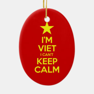 Ik ben blij dat ik geen kalm kan houden. keramisch ornament