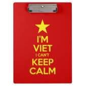 Ik ben blij dat ik geen kalm kan houden. klembord (Voorkant)