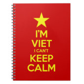 Ik ben blij dat ik geen kalm kan houden. notitieboek (Voorkant)