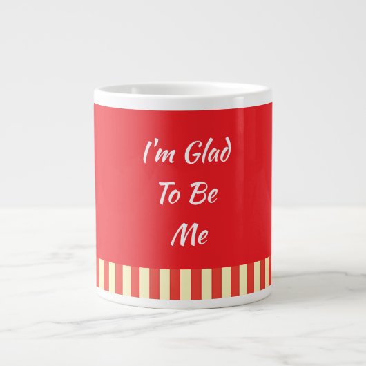 Ik ben blij dat ik mezelf ben Rood Grote Koffiekop (Voorkant)