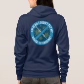 Ik ben blij dat ik mijn "COVID-19 Vaccin" marine n Hoodie (Achterkant)