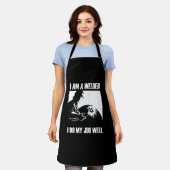 Ik ben blij dat ik mijn werk goed doe schort (Gedragen)