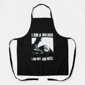 Ik ben blij dat ik mijn werk goed doe schort (Voorkant)