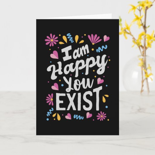 Ik ben blij dat je bestaat kaart (Gele Bloem)