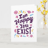 Ik ben blij dat je bestaat kaart (Gele Bloem)
