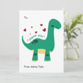 Ik ben blij dat je Dinosaur Classroom Valentijnsda Feestdagenkaart (Staand voorkant)