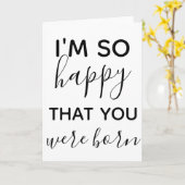 ik ben blij dat je gelukkig bent geboren kaart (Gele Bloem)