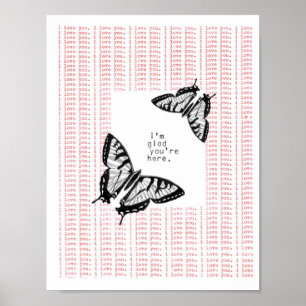 ik ben blij dat je hier bent poster