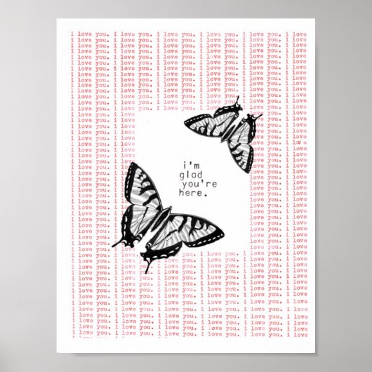 ik ben blij dat je hier bent poster (Voorkant)