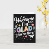 Ik ben blij dat je hier bent, welkom terug bij de  kaart (Gele Bloem)