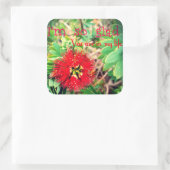 Ik ben blij dat je in mijn leven bent vierkante sticker (Tas)