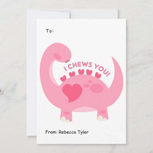 Ik ben blij dat je klaslokaal roze Valentijnsdag b Feestdagenkaart (Voorkant)