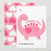 Ik ben blij dat je klaslokaal roze Valentijnsdag b Feestdagenkaart (Voorkant / Achterkant)