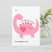 Ik ben blij dat je klaslokaal roze Valentijnsdag b Feestdagenkaart (Staand voorkant)