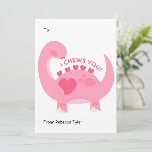 Ik ben blij dat je klaslokaal roze Valentijnsdag b Feestdagenkaart (Staand voorkant)