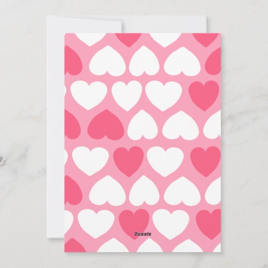 Ik ben blij dat je klaslokaal roze Valentijnsdag b Feestdagenkaart (Achterkant)