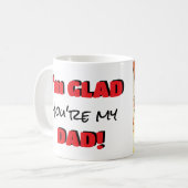 "Ik ben blij dat je mijn vader bent" Koffiemok (Voorkant links)