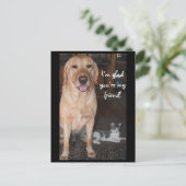 Ik ben blij dat je mijn vriend bent! briefkaart (Staand voorkant)