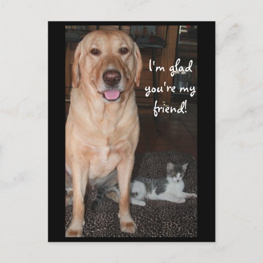 Ik ben blij dat je mijn vriend bent! briefkaart (Voorkant)