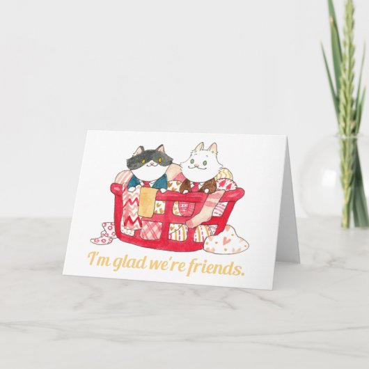Ik ben blij dat we vrienden zijn valentijn feestdagen kaart (Voorkant)