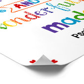 Ik ben blij en geweldig gemaakt Kinder Christelijk Poster (Hoek)