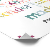 Ik ben blij en geweldig gemaakt Kinder Christelijk Poster (Hoek)