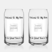 Ik ben blij met frisdrankglas blikvorm glas (Voorkant)