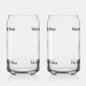 Ik ben blij met frisdrankglas blikvorm glas (Links)