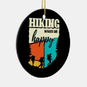 Ik ben blij met mijn wandelgang keramisch ornament (Rechts)