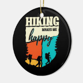 Ik ben blij met mijn wandelgang keramisch ornament (Links)