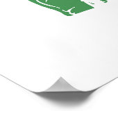 Ik ben blij met uw woord groene retro Christelijke Poster (Hoek)