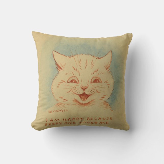 Ik ben blij omdat iedereen van me houdt (Ginger Ca Kussen (Voorkant)