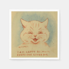 Ik ben blij omdat iedereen van me houdt (lachende  servet