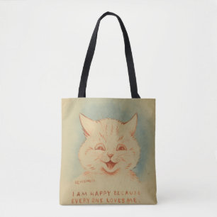 Ik ben blij omdat iedereen van me houdt (Schattige Tote Bag