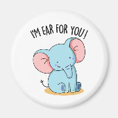 Ik ben blij voor je grappige olifantenwoordspeling magneet (Voorkant)