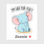 Ik ben blij voor je grappige olifantenwoordspeling sticker (Vel)