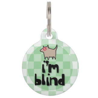 Ik ben Blind Pet ID Tag Huisdierpenning