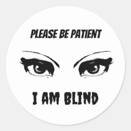 Ik ben blind ronde sticker