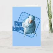Ik ben Blue Quaker Parakeet Kaart (Voorkant)